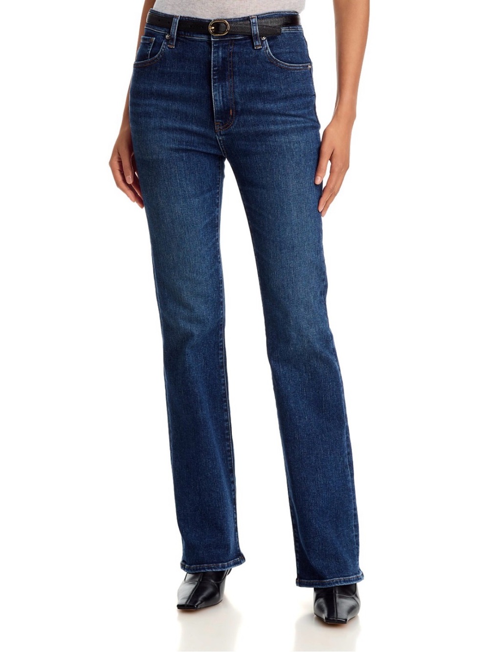 Frame The Pixie Reboot Straight Leg Jeans in Dark Blue